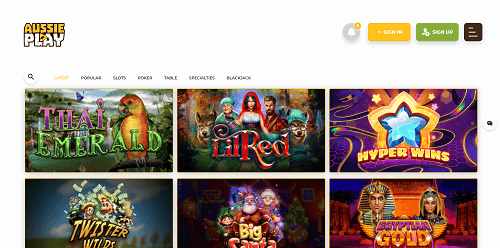 Aussie Play Casino Game Selection