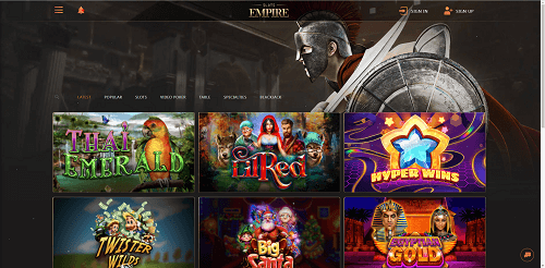 Casino Games at Slots Empire