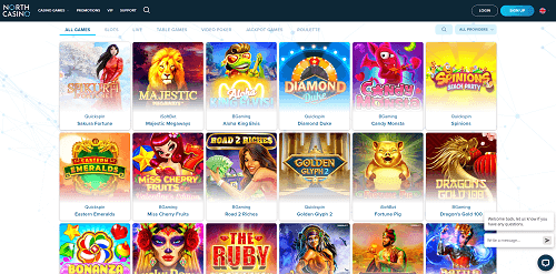 North Casino Games Selection