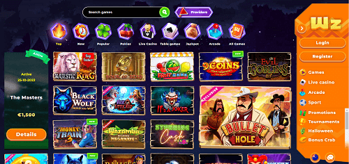 Wazamba Casino Game Selection